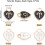 Constellation Heart Charms Zodiac Enamel Pendants 96pcs 3