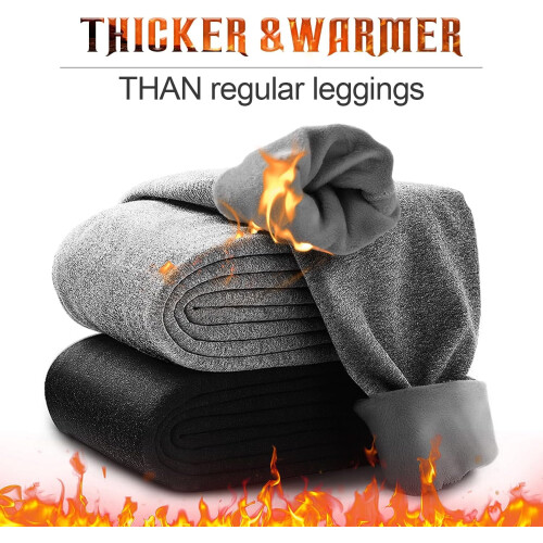 Women's Fleece-Lined Leggings with Pockets 3-Pack 1