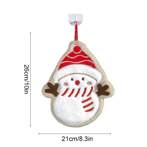 C Style Christmas Hand Towel with Hanging Loop 1 Pack 2