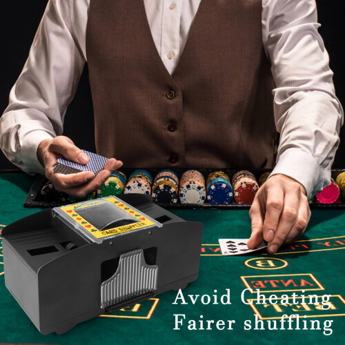 Automatic Card Shuffler Electric Black 2 Decks 1