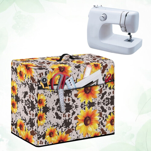Cow Print Sewing Machine Cover with Pocket 1 Pc 2