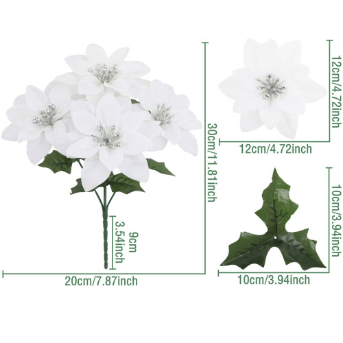 Artificial Gold Poinsettia Bouquet 1 pack 2