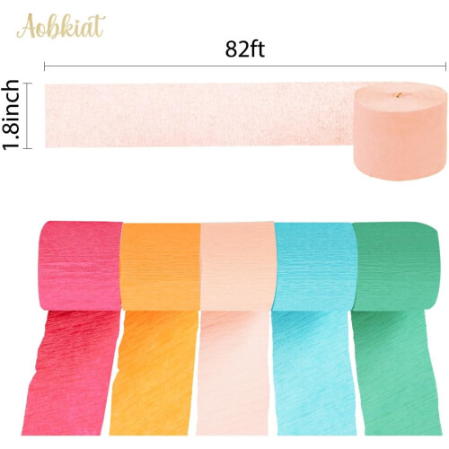 Olive Green Crepe Paper Streamers 5 Rolls 2