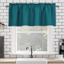 Blackout Thermal Valance Curtain Unlined 57.08x17.71 Inches
