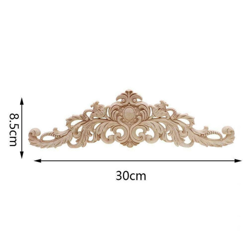 Wood Carved Corner Onlay Applique Unpainted Frame Decal 2 2