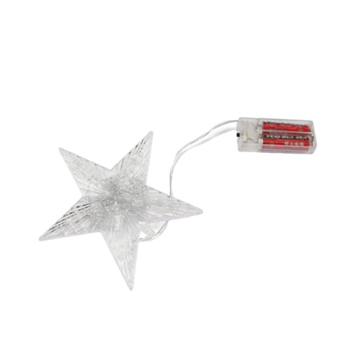 Christmas Tree Topper Lights Plastic Warm White 2 Pcs 1
