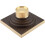 Antique Brass Square Floor Drain 3.9 inch with Removable 7