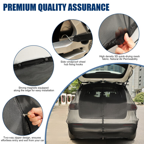 Car Tailgate Mosquito Net Magnetic Screen for SUV 1