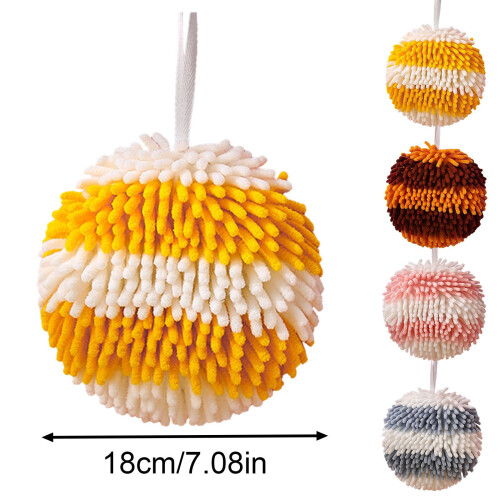 Plush Cleaning Balls Absorbent Hanging Towel 2 Pcs 2