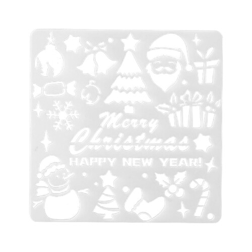 DIY stencil festive theme 6x6 inch scrapbooking template 1