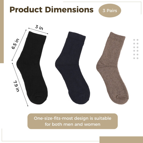 Women's Merino Wool Thermal Boots Socks 3 Pairs 2