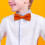 Adjustable Pre-Tied Bow Tie Orange Polyester for Boys 2