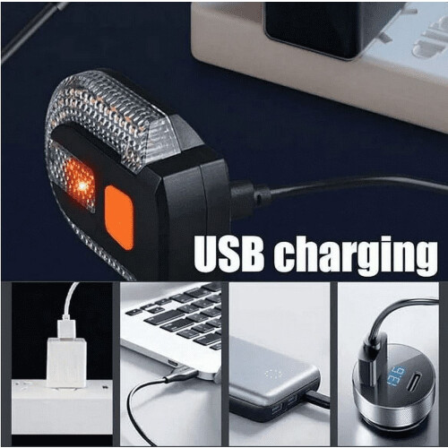 自行车无线LED尾灯 转向信号 防水 USB充电 2