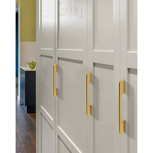 Kitchen Drawer Pull Handles Brushed Gold 2 Pcs 1