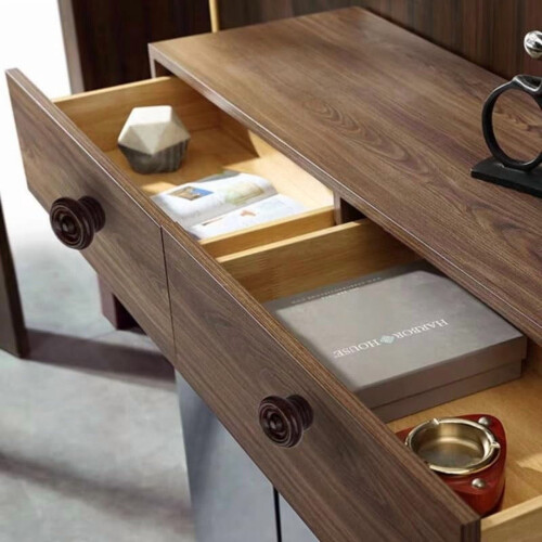 Wooden Cabinet Knobs Solid Beech Round Handles Dark Brown 6 2