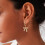 Bow Hoop Earrings Rhinestone Drop 1 Pair 3