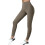 Women's Tummy Control Leggings Brown 2XL 2