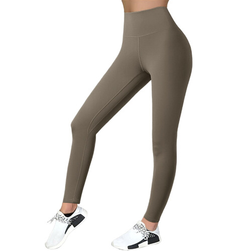 Women's Tummy Control Leggings Brown 2XL 1