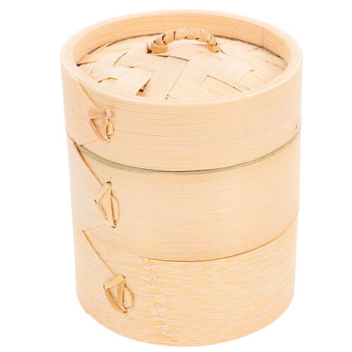 Bamboo Dumpling Steamer Set Log Color 1 Set 2