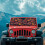 Foldable Heart Print Windshield Sun Shade for Jeep Wrangler 3