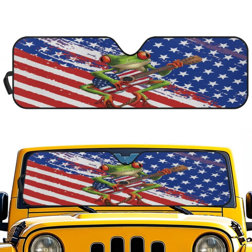 Windshield Sun Shade for Jeep Wrangler and Gladiator 1