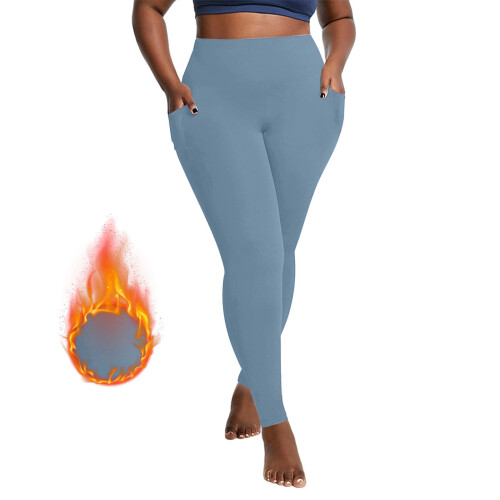 Women's Plus Size High Waist Leggings with Pockets, Quick 1