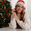 Santa Hat Embroidered Personalized Red Polyester Adult Size 4