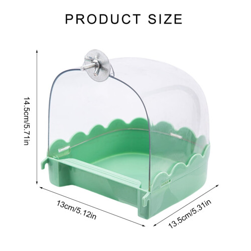 Parrot Bathing Box Hanging Shower Cage for Small Birds 2