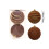 Velvet Christmas Tree Ornaments Brown 100mm 2pcs 2