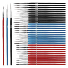 30pcs Detail Brushes, Fine Tip Paint By Number Brushes, 3 Sizes 0 00 00, Model Crafts Painting B