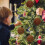 Velvet Christmas Tree Ornaments Brown 100mm 2pcs 4