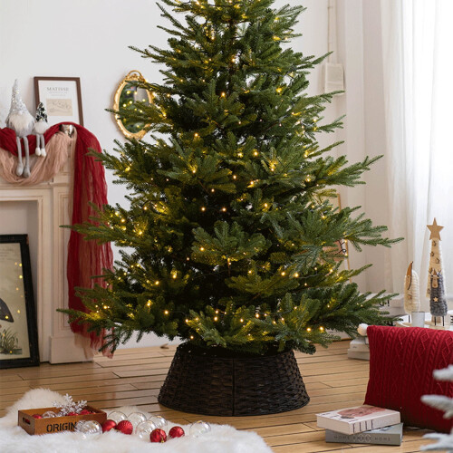 Rattan Christmas Tree Skirt Stand Base Cover 2