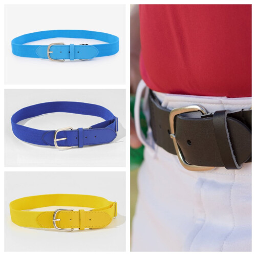 Adult Baseball Belt Elastic Adjustable Imitation Leather 1