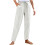 Women's Cotton Linen Pants Solid Color Wide Leg with 3