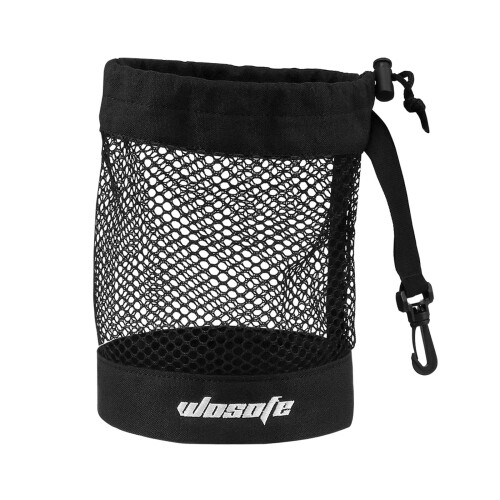Golf Ball Pouch Black Mesh Lightweight Large 2