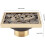 Antique Brass Square Floor Drain 3.9 inch with Removable 2