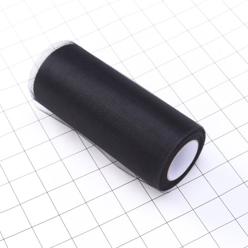 Black Wedding Tulle Fabric Roll 15 cm x 25 yards 1