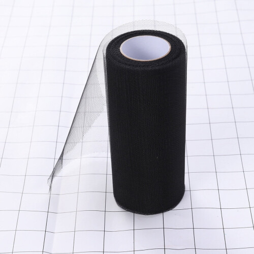 Black Wedding Tulle Fabric Roll 15 cm x 25 yards 2