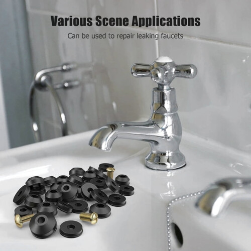 Faucet Washer Assortment Kit Rubber and Brass 106 Pcs 2