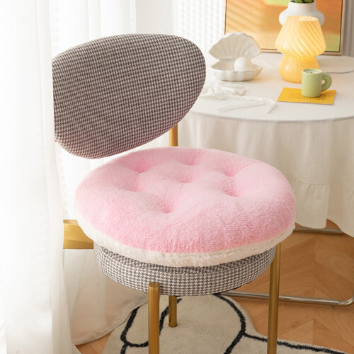 Artificial Lambswool Seat Cushion Round 26 cm