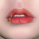 Fake Labret Piercing C-Shaped Stainless Steel Lip Ring Rose 8
