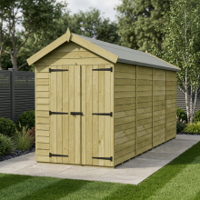6 x 19 Apex Shed Tanalised (Double Door, No Windows)