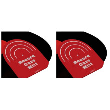 2pcs Record Cleaner Handler Mitt Black Vinyl Record Clip Disc Cleaning Protection Pad No Fingerprints Red
