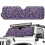 Purple Leopard Print Windshield Sun Shade for Jeep Wrangler 2