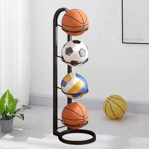 Basketball Stand Ball Holder 4-Tier Vertical Rack