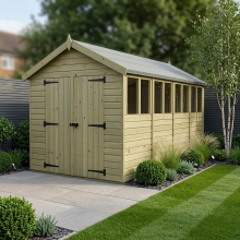 6 x 19 Apex Shed Tanalised (Double Door, With Windows)