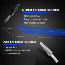 10 Degree Tapered Joint Reamer, 6542 High-Speed Tool Steel Tapered Reamer Tie Rod for 1-1/2inch Per Foot