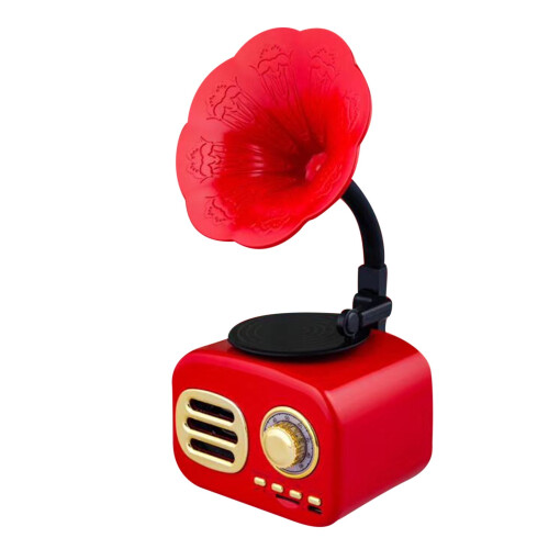 Portable Bluetooth Speaker Compact Phonograph Design