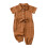 Children's Denim Jumpsuit Solid Color Button-Down Collar 1