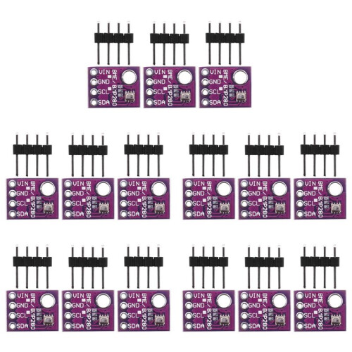 15Pcs BMP280 5V Digital Temperature Barometric Pressure Sensor Module, Temperature Sensor Atmospheric Pressure Board